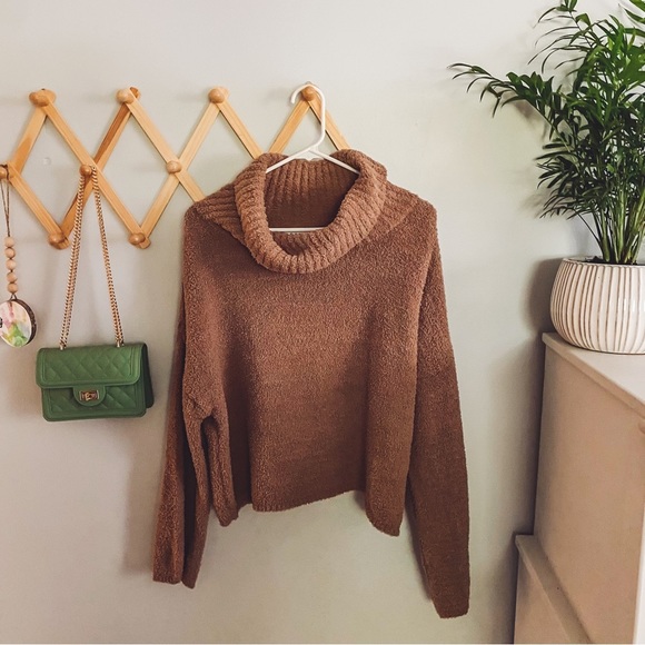 Sweaters - Brown Sherpa Sweater